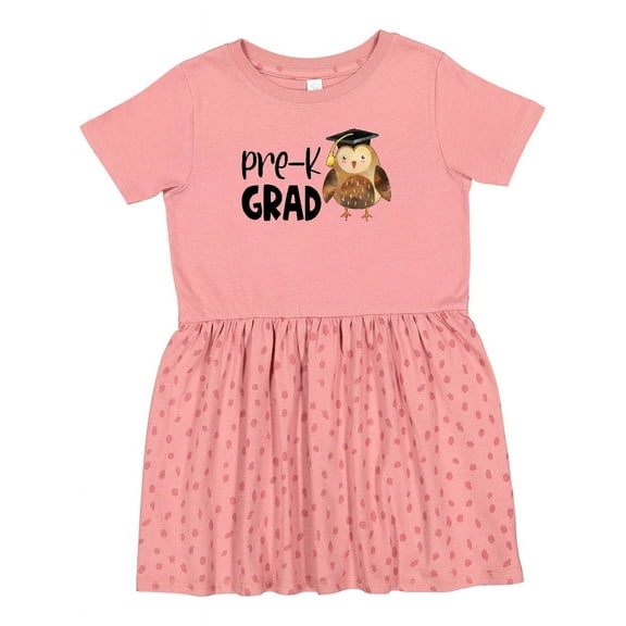 Inktastic Pre-k Grad Owl in Cap Girls Toddler Dress