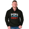 thumbnail image 3 of Papa Smurf Pops Knows Best Cool Dad Hoodie Hooded Sweatshirt Men Brisco Brands S, 3 of 6