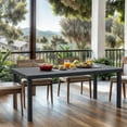thumbnail image 3 of ModFusion 8-Person Outdoor Metal Dining Table with Sturdy Frame, Weather & Corrosion Resistance – Black, 3 of 7