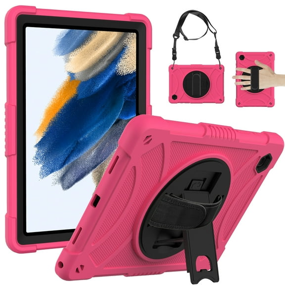 For Samsung Galaxy Tab A8 10.5 2021 Rotary Grab Silicone   PC Tablet Case For Samsung Galaxy Tab A8 10.5 2021