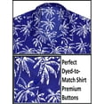 thumbnail image 4 of HAPPY BAY Button Down Shirt for Women Casual Summer Beach Party Blouse Shirt Collared Blouses Short Sleeve Tropical Tee Hawaiian Shirts Tops for Women S Allover Palm, Royal Blue, 4 of 4