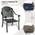 thumbnail image 4 of Miekor Furniture Cast Aluminum Patio Dining Chair 4PCS With Black Frame and Cushions In Random Colors B5A3756, 4 of 9