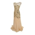 thumbnail image 2 of formal Gowns and Evening Dresses Wedding Guest Dresses for Women Vintage 1920s Sequin Beaded Tassels Party Night Hem Flapper Gown Dress, 2 of 6