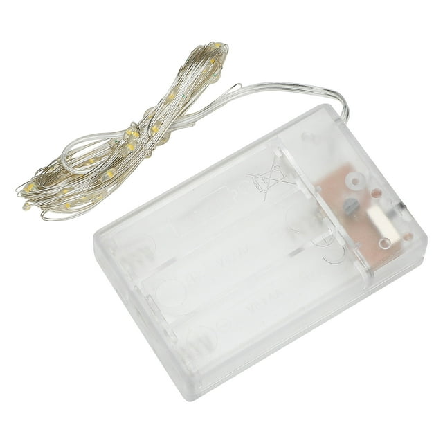 Blanco cálido 5 metros 50 luces tres baterías Batería para el aliento del bebé cadena de luces LED decoración para bodas y fiestas navideñas luces de cadena de alambre ANGGREK Otros