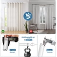 thumbnail image 5 of Urbanest Adjustable Double Curtain Rod Set Portia Flat Button Finials – 1″ Front & 3/4″ Back Rod With Glossy White Rod, 84–120 Inches, 5 of 6