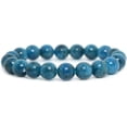 thumbnail image 1 of Bracelet Extensible Unisexe en Perles Rondes de 10 mm en Pierre Précieuse d'Apatite Naturelle 7 Pouces, 1 of 2