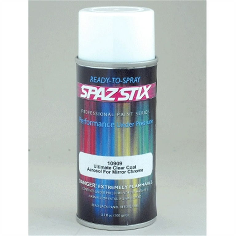 Spaz Stix - Ultimate Clear Coat for Mirror Chrome, Aerosol Paint, 3.5oz