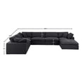 thumbnail image 3 of Meridian Furniture Comfy Black Linen Textured Fabric Modular Sectional, 3 of 10