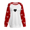 thumbnail image 2 of Pavied Chandails à Col Rond pour Femmes, Chandail de la Saint-Valentin pour Femmes, Chandails Graphiques pour Femmes, Sweat à Capuche Graphique pour la Saint-Valentin, Chandail à Épaule pour Femmes, Chandail à Col Rond, Chandail à Capuchon Graphiques Rouges 7 2TG, 2 of 4