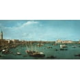 thumbnail image 2 of Canaletto 32x18 White Modern Wood Framed Museum Art Print Titled - Bacino di San Marco, Venice, 2 of 4