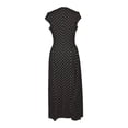 thumbnail image 5 of XIAOCHA Womens Summer Midi Satin Dress Mini Polka Dot Print Neck Cap Sleeve Waist Fitted Asymmetric Hem Party Dresses, 5 of 6