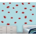 thumbnail image 2 of VWAQ Nautical Stickers Pack, Crab Wall Decor - Peel and Stick Decal, 24 Pack VWAQ (Burgundy), 2 of 2
