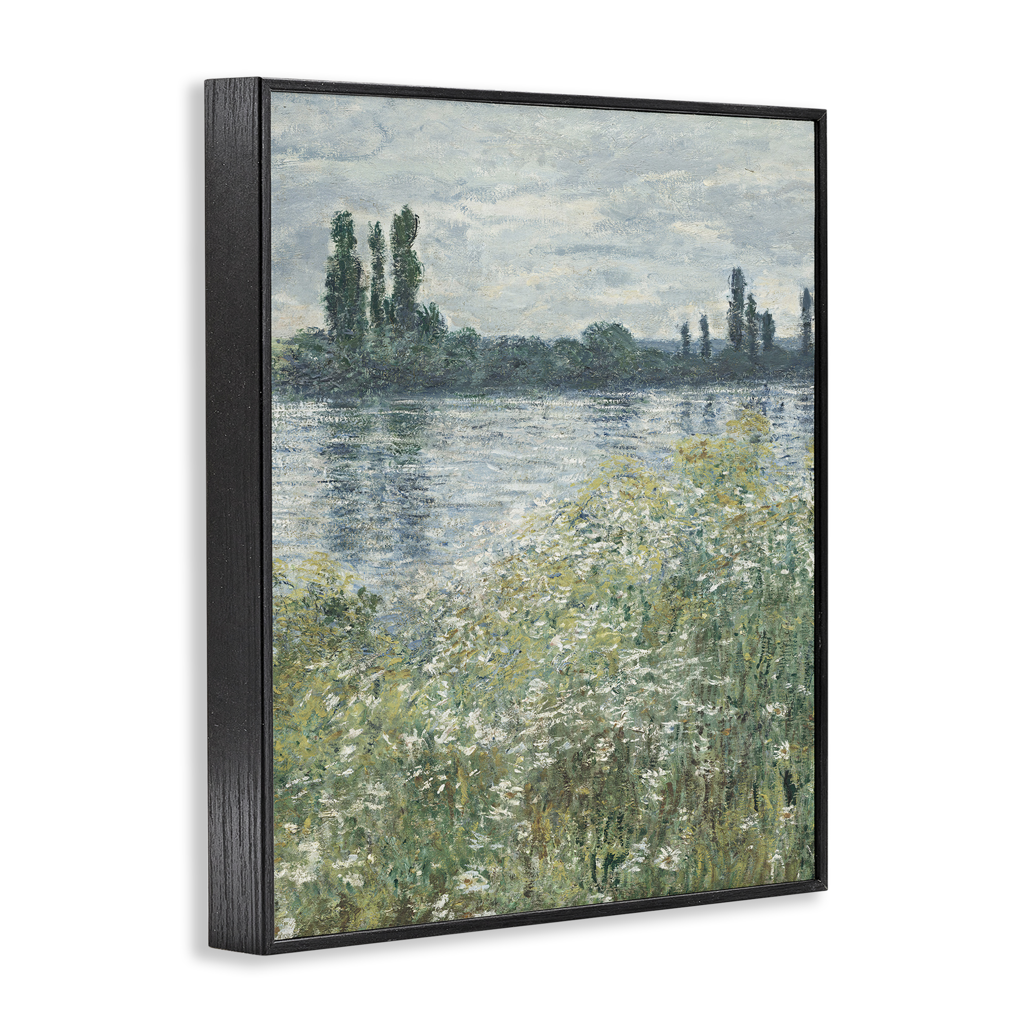 Stupell Industries Speckled Classic Landscape Landscape Painting Black Framed Art Print Wall Art, 11 x 14