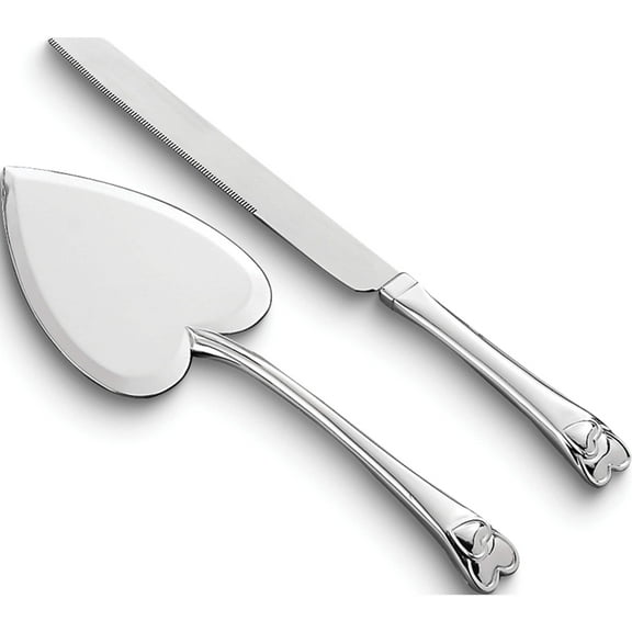 Fashion Silver-Plated Heart Knife And Server Set (13.5 X 5.5) Made In China gp214