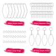 thumbnail image 3 of Kit de 30 llaveros transparentes en blanco, 30 llaveros con adornos para bricolaje Rombo redondeado, 3 of 9