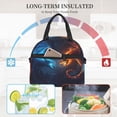 thumbnail image 5 of Goofa Red And Blue Fire Dragon C Pattern Lunch Bag ,Insulated Lunch Box, Small Leakproof Cooler Food Lunch Containers Reusable High Capacity Lunch Tote Bags, 5 of 8