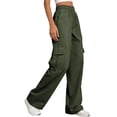 thumbnail image 6 of JUSLIO Cargo Pants for Women Multi Pocket Cargo Pants Fashion Casual Comfort Waist Straight Pants, 6 of 9