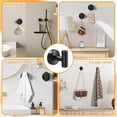 thumbnail image 4 of Matte Black Bathroom Towel Bar Holder Sets Premium Stainless Steel 8-Piece Bathroom Hardware Set Wall Mounted Bathroom Toilet Paper Holder with Shelf Set., 4 of 7
