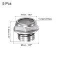 thumbnail image 2 of Unique Bargains M14x1.5mm Male Threaded Aluminum Air Compressor Oil Level Gauge Sight Glass 5Packs, 2 of 5