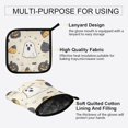 thumbnail image 3 of Yayeee Oven Mitts and Pot Holder Set of 2 Heat Resistant Kitchen Gloves Baking Hot Pad, Halloween Black Pumpkins, 3 of 5