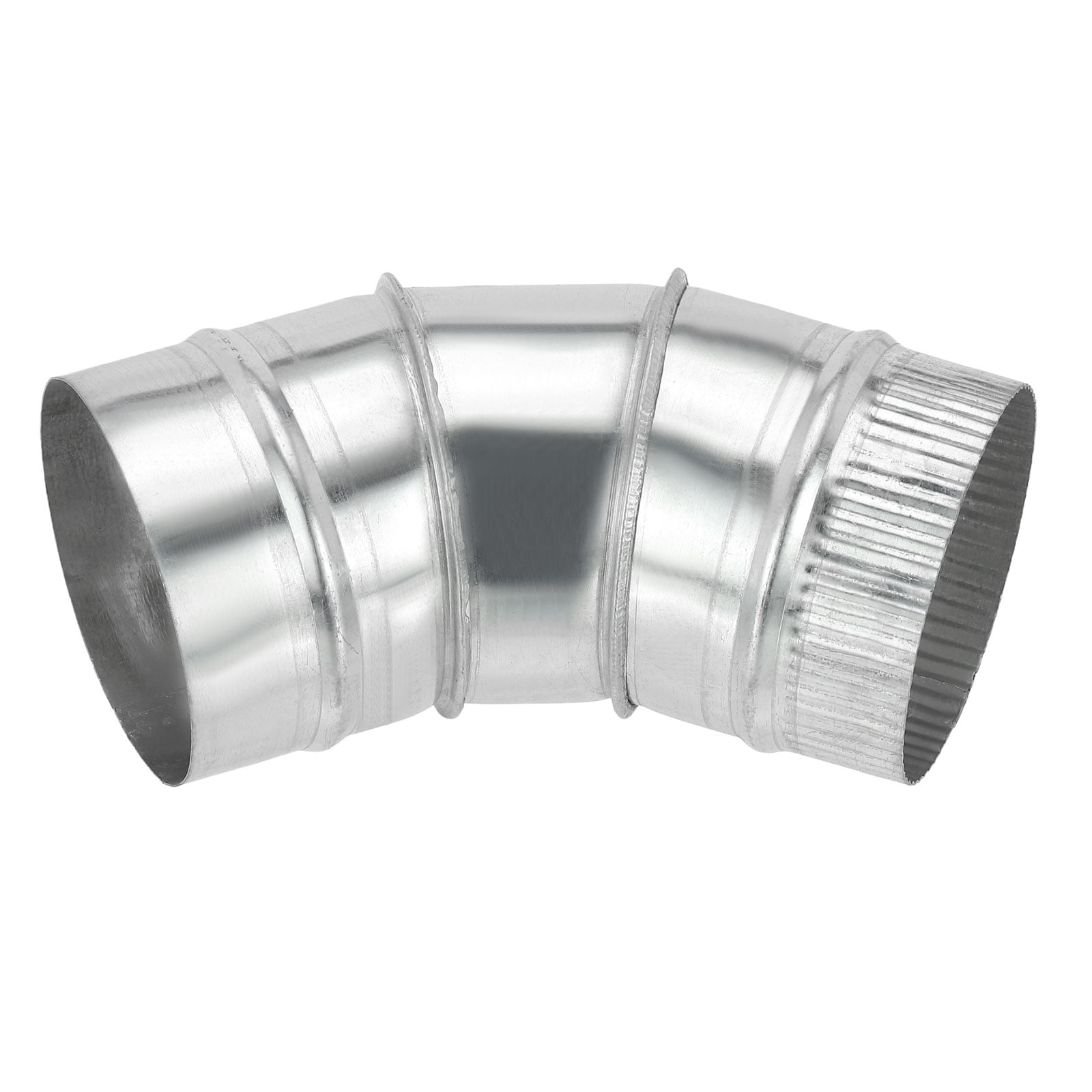 Uxcell 4" OD 45 Degree Elbow Duct Pipe Connector, HVAC Ventilation Chimney Flue Tube Adjustable Connector