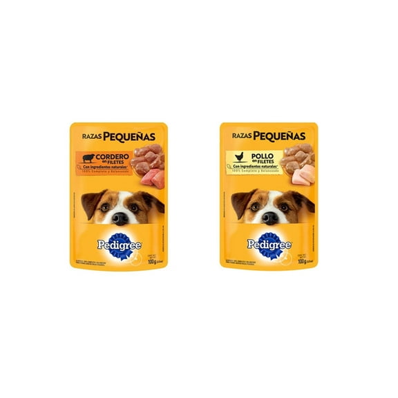 Paquete de 12 sobres Pedigree  Razas pequeñas sabores mixtos