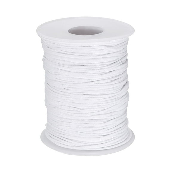 Uxcell 1mm Leather Sewing Waxed Thread, 197Yards / 91m, Cotton Waxed Cord Linen Thread String, White