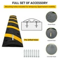 thumbnail image 3 of Heavy-Duty Rubber Speed Bumps 6FT 2-Pack – 66,000LB Load Capacity, 2-Channel Cable Protector Ramps, Includes Bolts & Terminals – Ideal for Parking Lots, Roads, Warehouses, Schools, Hotels, 3 of 7