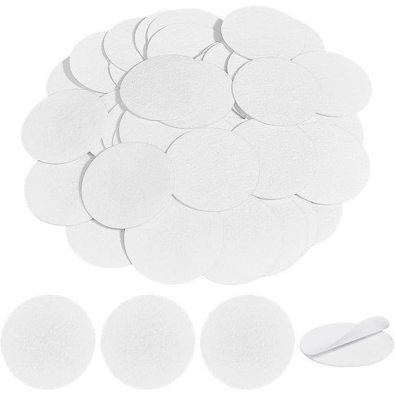 Non-woven Felt Fabric Self-adhesive for DIY Crafts Flat Round White 76x1mm