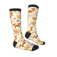thumbnail image 3 of Balery Flower Fox Fun Novelty Socks Men'S Women'S Crew Socks Funny Crazy Novelty Socks Quirky And Cool Socks, 3 of 9