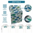 thumbnail image 6 of Blue Fishes Table Runner 90 Inches, Cartoon Coastal Ocean Fish Striped Wooden Bed Runner Dresser Scarves Tabletop for Indoor Outdoor Parties/Ceremony/Banquet, 13" x 90", 6 of 9