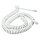 thumbnail image 1 of Cable de auricular telefónico Uxcell, cable de teléfono fijo en espiral 4P4C para hogar u oficina blanco 9.84 pies 2 piezas, 1 of 5