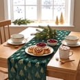 thumbnail image 4 of Merry Christmas Table Runner, Xmas Tree Table Decorations Backdrop for Home Kitchen Indoor Outdoor, Christmas Decorations, 70.86 x 12.99 in, Green, 4 of 6