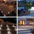 thumbnail image 2 of Yescom 5-Pack Aluminum LED Deck Lights, 12V Low Voltage Landscape Lighting, 7000K Cool White IP67 Waterproof Outdoor In-Ground Step Lights, 2 of 9