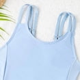 thumbnail image 6 of Girls Swimsuit 2 Piece Tankini Top with Ruffle Skirt and Boyleg Bottom Swimwear Kids Bathing Suit Light Blue Size 5-6 Y, 6 of 7