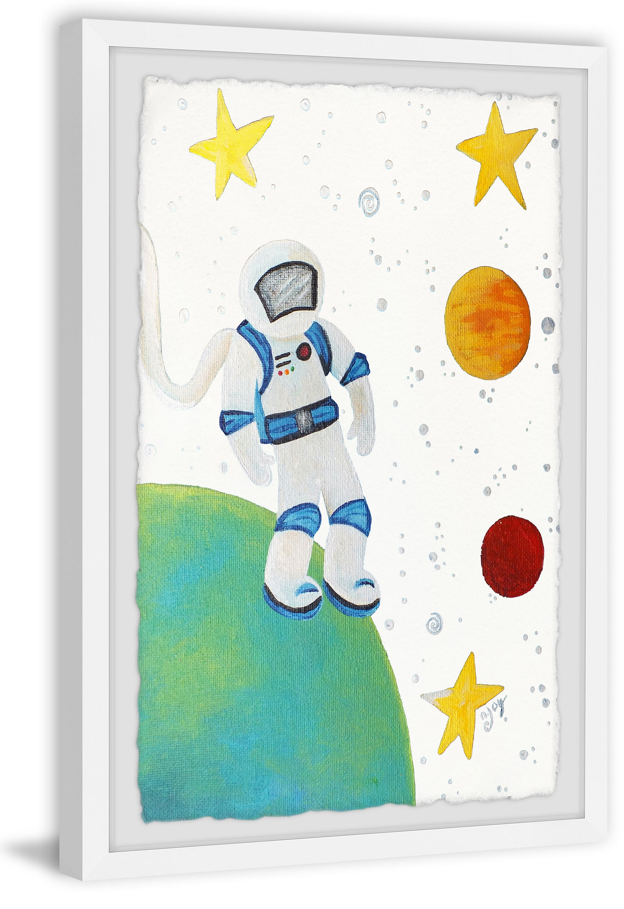 Marmont Hill Astronaut Escapade By Nicola Joyner Framed Wall Art, 30.00" x 1.50"