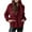 Red, variant on Quinlirra Womens Sweatshirts Trendy Women Long Sleeve Zipper Hooded Collar Solid Color Sweatshirt Sweater Pocket Jacket Black S