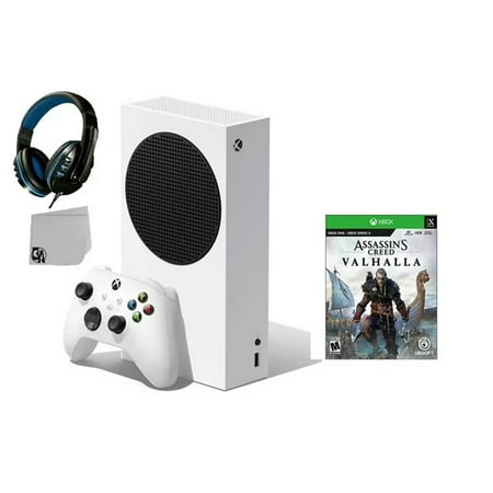Xbox Series S Video Game Console White 1883 with Assassin's Creed Valhalla BOLT AXTION Bundle Used