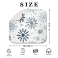 thumbnail image 4 of Blue Christmas Snowflake Pattern Dish Drying Mat for Kitchen 1 Pack, Ultra Absorbent Microfiber Dishes Drainer Mats,16x18in(41x46cm), 4 of 6