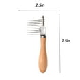 thumbnail image 2 of Pet Dematting Comb for Long Hair - Bunny Comb Detangler Brush for Thick Undercoat, Gentle on Pets' Skin, Removes Mats and Tangles Easily, Ideal for Pets With Long or Thick Fur, 2.5*7.5in, Silver, 2 of 9