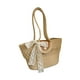 thumbnail image 5 of Bolso de mano tejido ligero, ideal para ir de compras, viajar, ir a la calle o para el verano. Caqui, 5 of 9