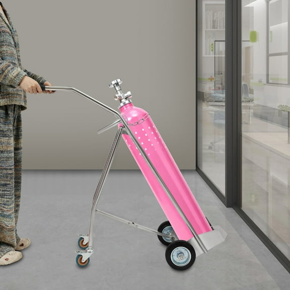 Oxygen Tank Cart Dolly, Oxygen Cylinder Cart Trolley With Retractable Wheels