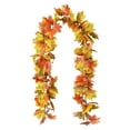 thumbnail image 2 of Clearance Artificial flowers under $5,Fall Garland Maple Leaves Garlands 70in Autumn Garland For Halloween Fireplace Decorations Fall Wedding Outdoor Decor, 2 of 9