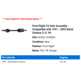 thumbnail image 2 of Front Right CV Axle Assembly - Compatible with 1997 - 2005 Buick Century 3.1L V6 1998 1999 2000 2001 2002 2003 2004, 2 of 2