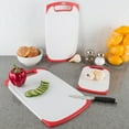 thumbnail image 4 of Classic Cuisine 3-Piece Plastic Cutting Boards with Juice Groove (Red), 4 of 6