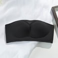 thumbnail image 2 of Women Strapless Mesh Bandeau Bra, Solid Lightweight Tube Top, Comfort Breathable Daily Underwear Black-AA S(S), 2 of 6