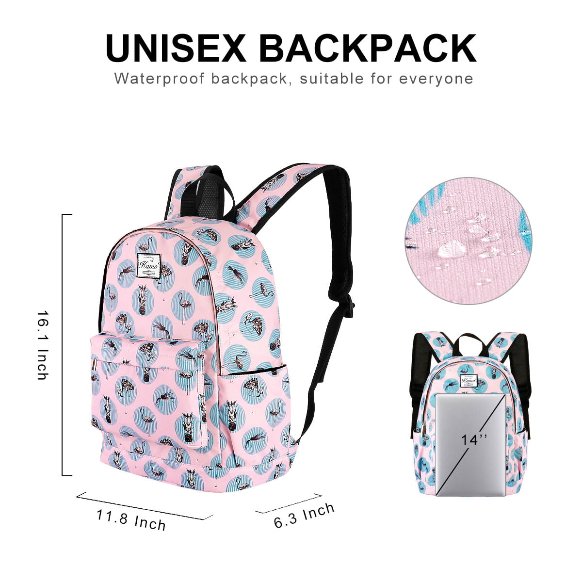 Waterproof,Lightweight Checkered Pattern Functional Backpack With Bag Charm  School Bag For Graduate, Teen Girls, Freshman, Sophomore, Junior & Senior  In College, University & High School, Perfect For Outdoors ,Travel & Back To