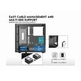 thumbnail image 6 of DIYPC DIY-ATX08-Wood Black USB3.0 /Type C ATX Mid Tower Gaming Computer Case w/ Tempered Glass Side Panel and Walnut Wood Front Panel, 6 of 14