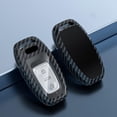 thumbnail image 3 of Key Fob Cover Compatible with Fit for Audi Q5 Q7 S3 S4 S5 S6 S7 S8 SQ5 RS5 RS7 A4 A5 A6 A7, ABS Zinc Alloy, 3 Button, Keyless Key Holder, Keychain, Keychain Case Holder Protector,Carbon Fiber, 3 of 6