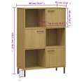 thumbnail image 4 of vidaXL Bookcase with Metal Legs Brown 90x35x128.5 cm Solid Wood OSLO, 4 of 5